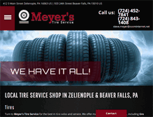 Tablet Screenshot of meyerstire.com